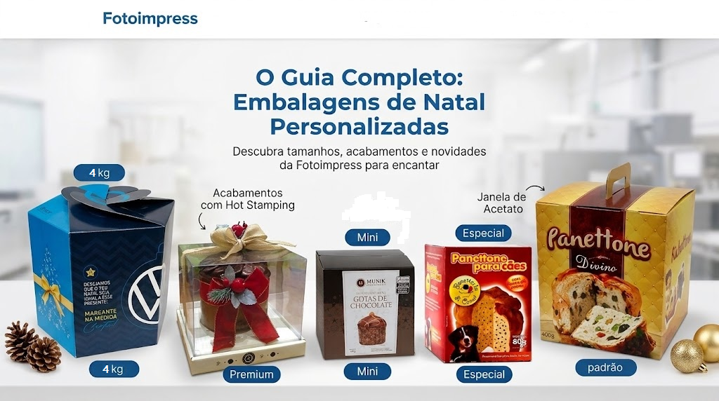 Caixa de panetone 500g, caixa para mini panetone, caixa para panetone 4 KG e embalagem com tampatransparente